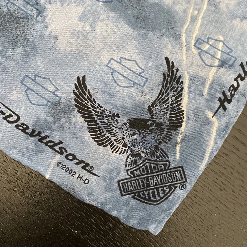 Harley-Davidson Vintage Blue Silk Scarf